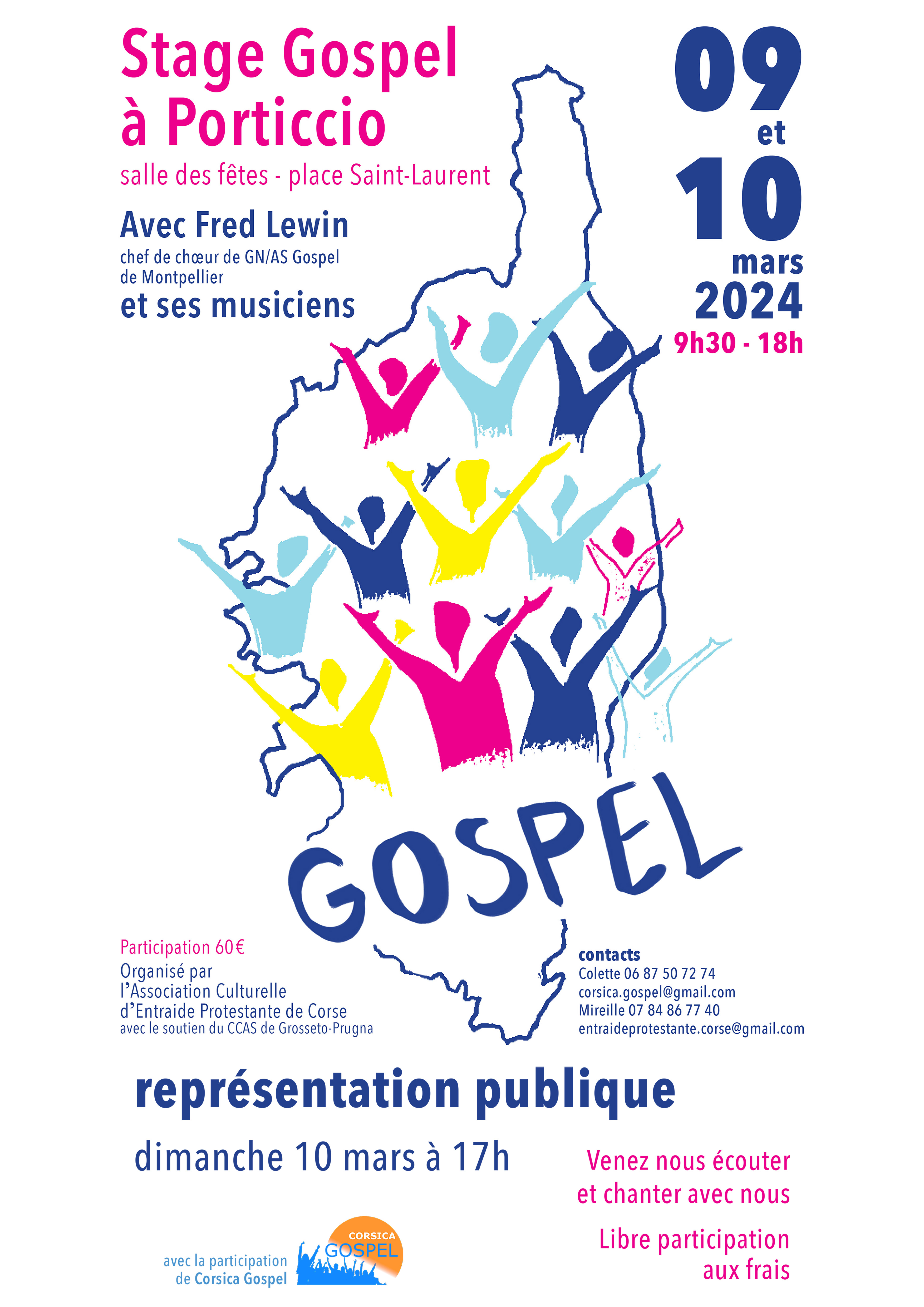 Gospel course in Porticcio Saturday 9 & Sunday 10 March