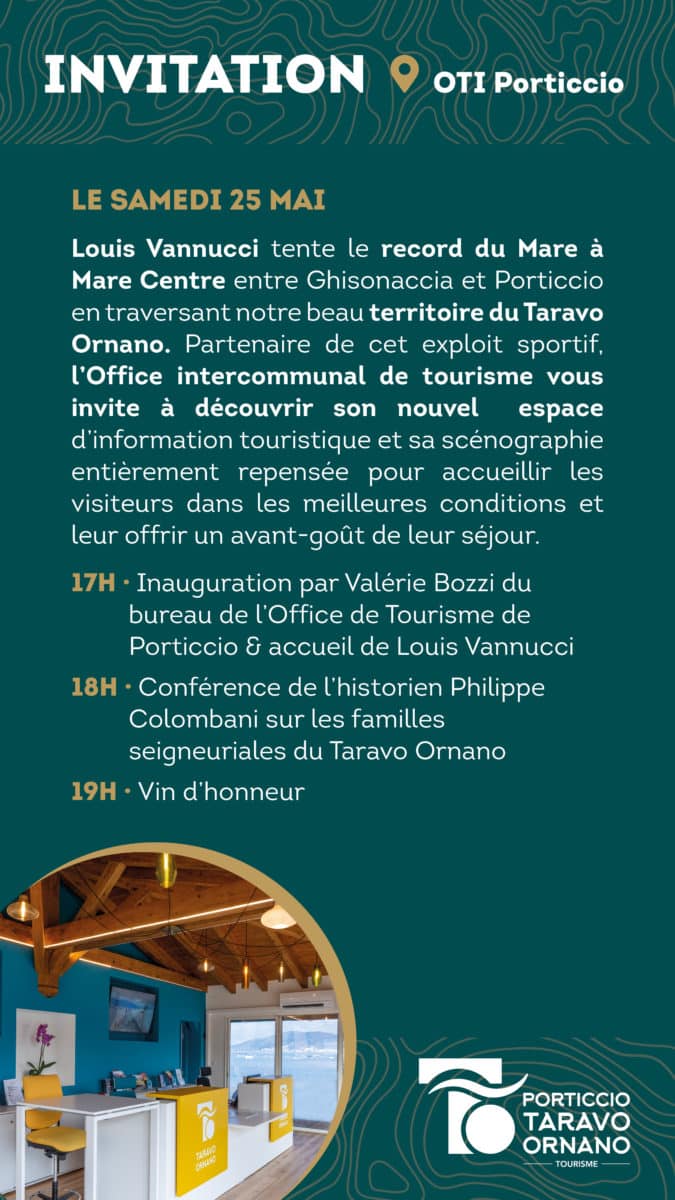Invitation office de tourisme Porticcio 2024